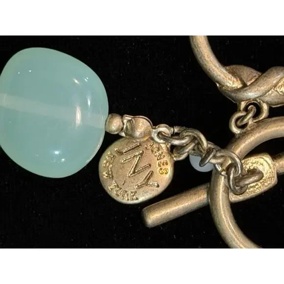 JONES of NEW YORK, JNY, Necklace & Bracelet Set, Gold Tone Chain & Stones - Picture 11 of 11